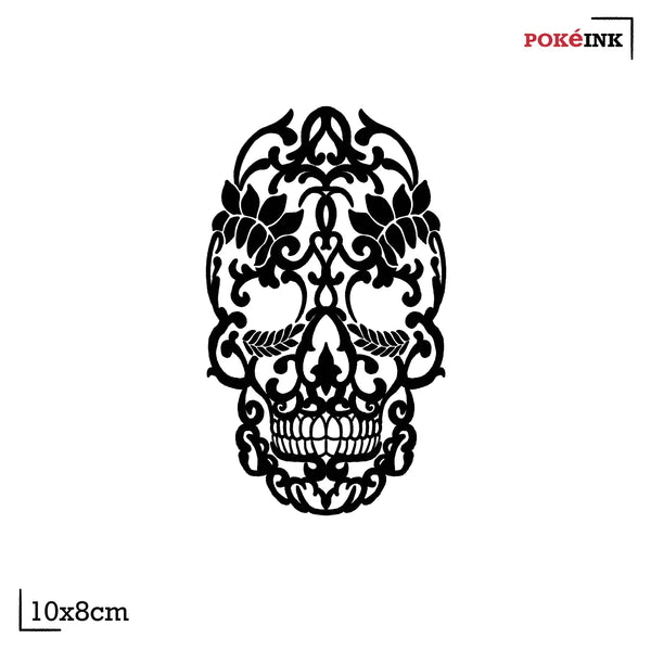 Organic Skull Temporary Tattoo by POKéINK