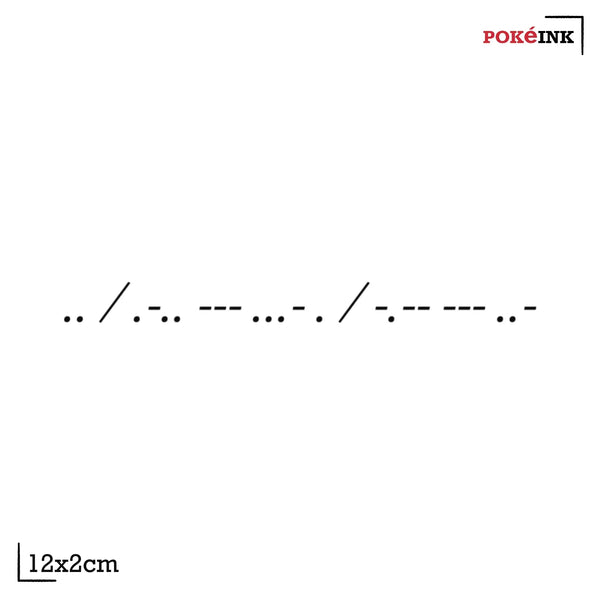 Morse Code “I love you” Symbol Tattoo from POKéINK