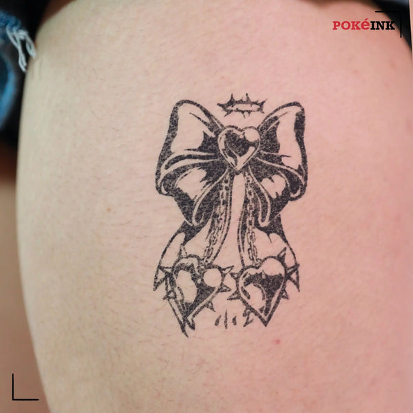 POKéINK Heart Bow Tattoo