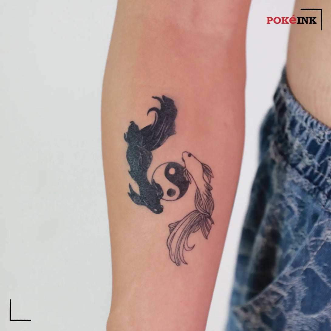 Koi Fish Yin Yang Tattoo be POKéINK