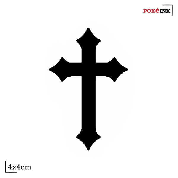 Gothic Cross Classic Temporary Tattoo